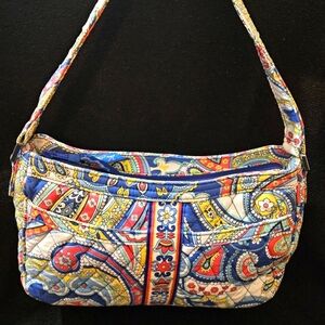 Vera Bradley Casdidy in Marina Paisley- Quilted Multi-color Fabric Shoulder Bag